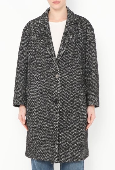 Dolce & Gabbana 2020 Chevron Wool Coat - 2