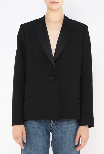 Balenciaga Classic Piqué Smoking Blazer - 1