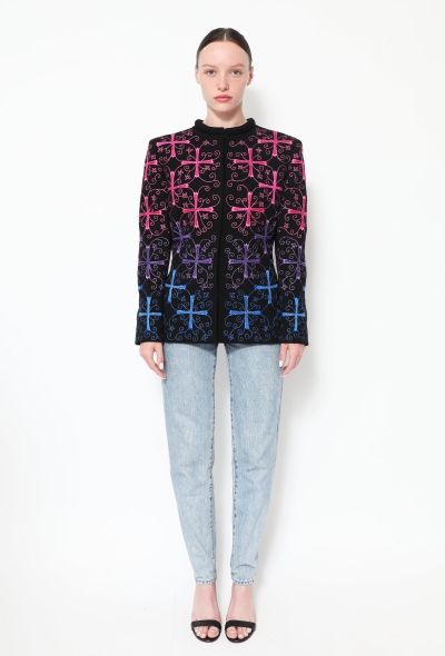 Gianni Versace RARE Atelier 1997 Filigree Cross Jacket - 2