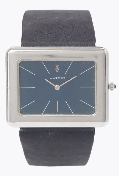 Corum Ultra Rare 1970s Jumbo TV Linen Dial Watch - 2