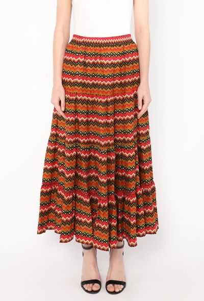 Saint Laurent Vintage Graphic Pleated Skirt - 2