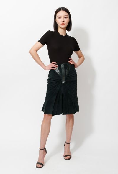 Gucci F/W 2004 Suede & Python Skirt - 1
