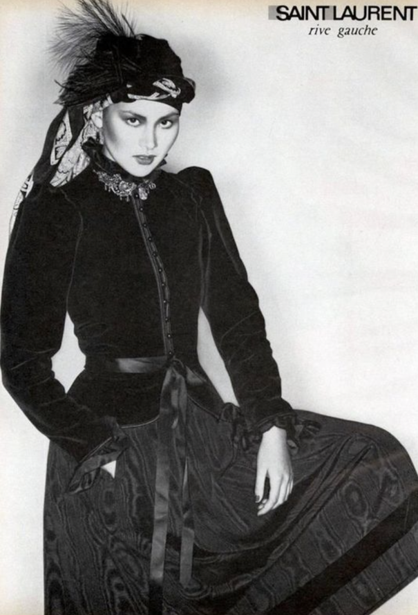 Saint Laurent COLLECTOR F/W 1977 Russian Moire Skirt - 2