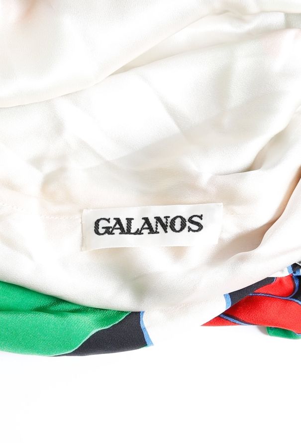 Galanos '80s Floral Print Dress - 4