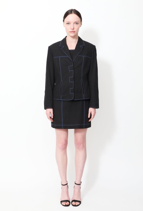 Gianni Versace Jeans Couture' Stitched Trim Dress Ensemble - 3