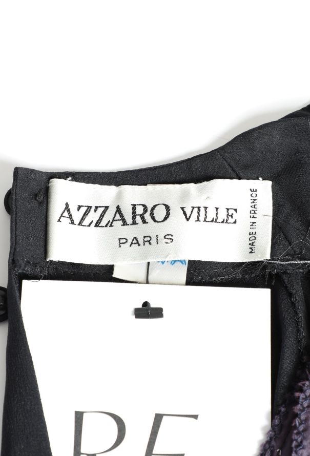 Azzaro Vintage Geometric Keyhole Blouse - 4