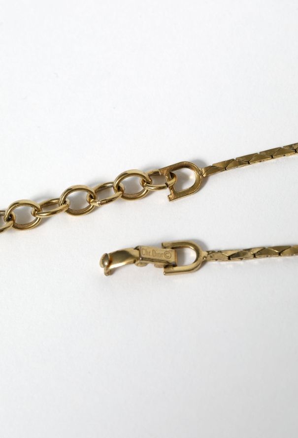 Dior '80s Strass Chevron Necklace & Earring Set - 7