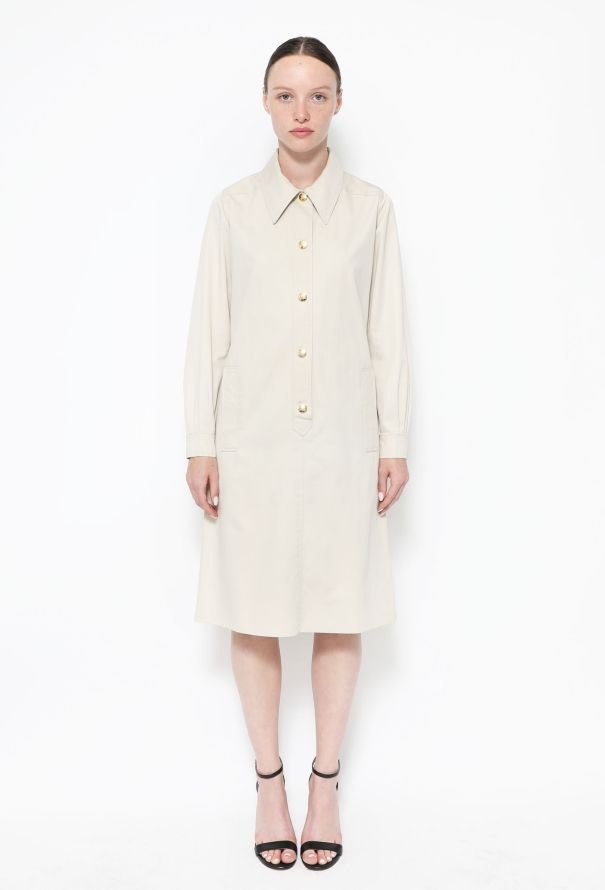 Céline 70s Gabardine Shirt Dress - 1