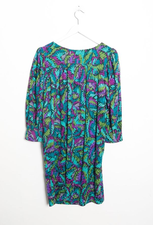 Saint Laurent 70s Graphic Crêpe Tunic Dress - 7