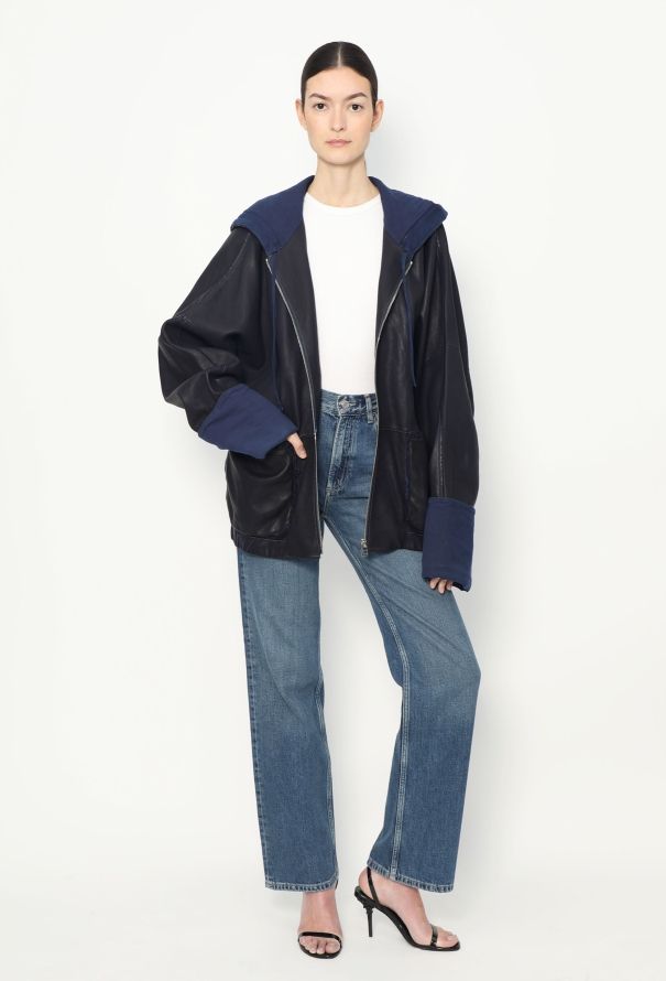 Loewe Lambskin Hooded Zip Jacket - 5