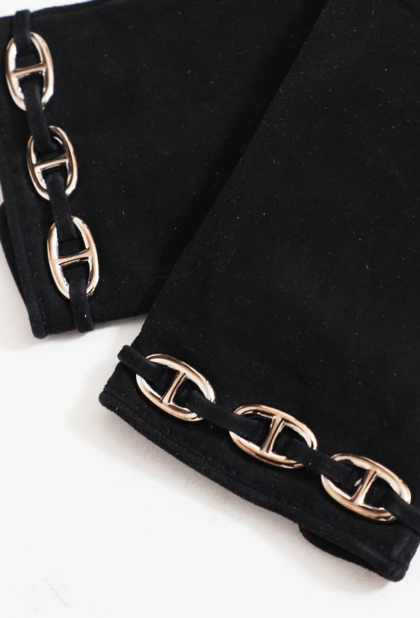 Hermès Suede 'Chaîne d'Ancre' Gloves - 4