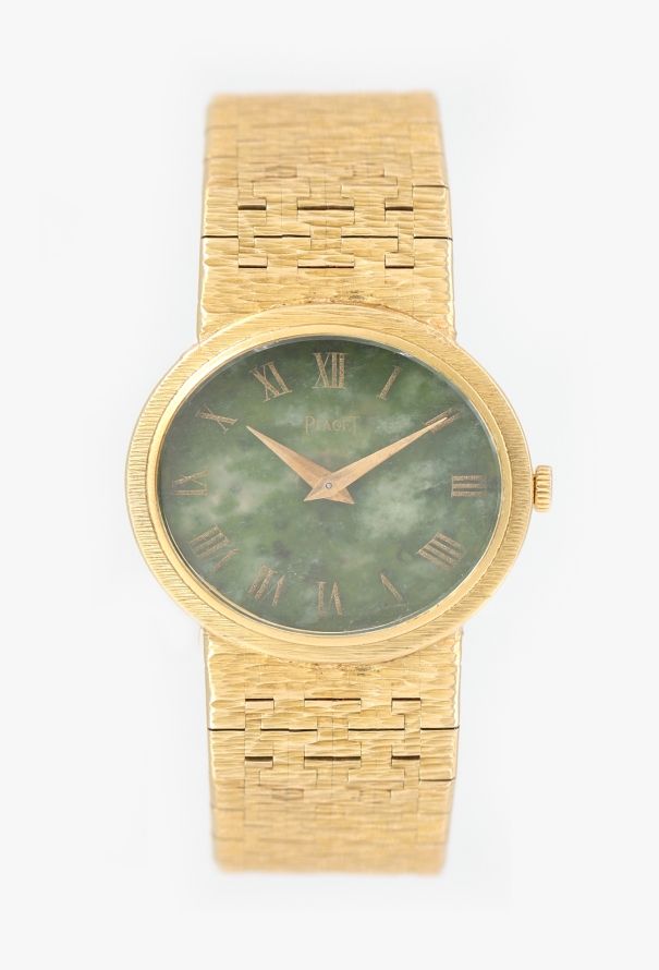 Piaget Ultra Rare 1970s 18k Yellow Gold & Jade Watch - 1