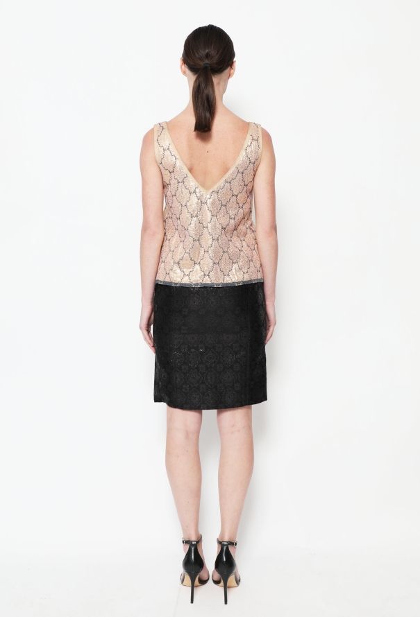 Prada S/S 2002 Brocade Belted Skirt - 5