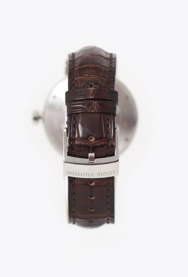 Louis Vuitton Steel Tambour GMT Q1131 Watch - 4