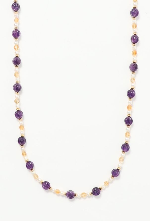 Amethyst Beaded Pearl Sautoir - 3