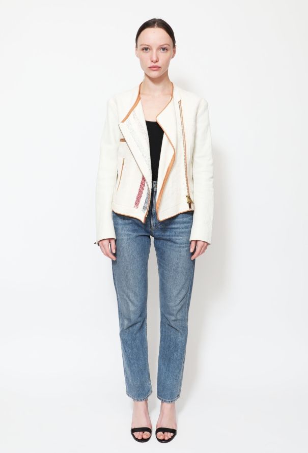Céline Belted Linen Zip Jacket - 2