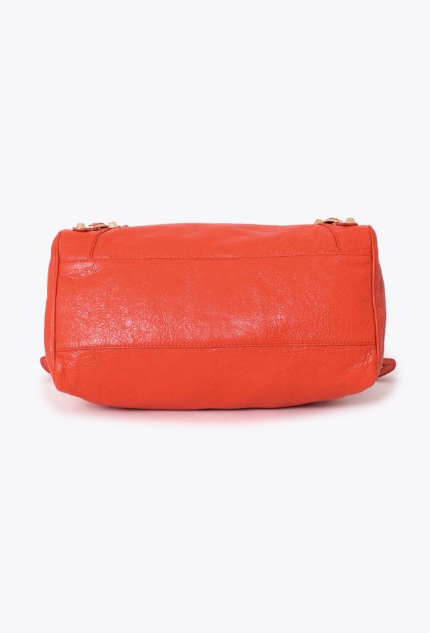 Balenciaga Orange Lambskin Velo Bag - 7
