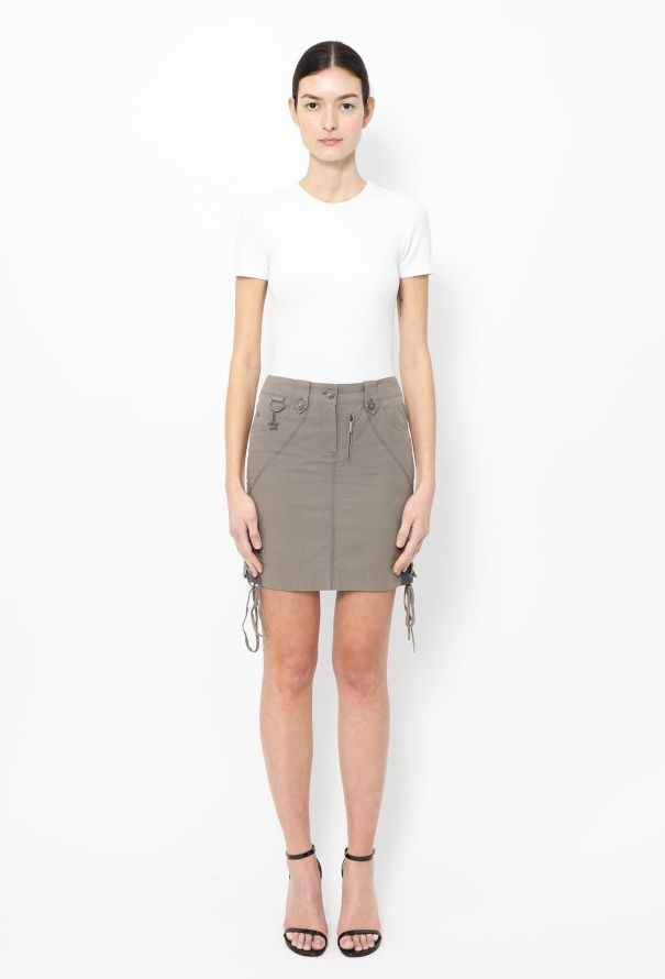 Christian Dior 2004 Lace-up Cargo Skirt - 3