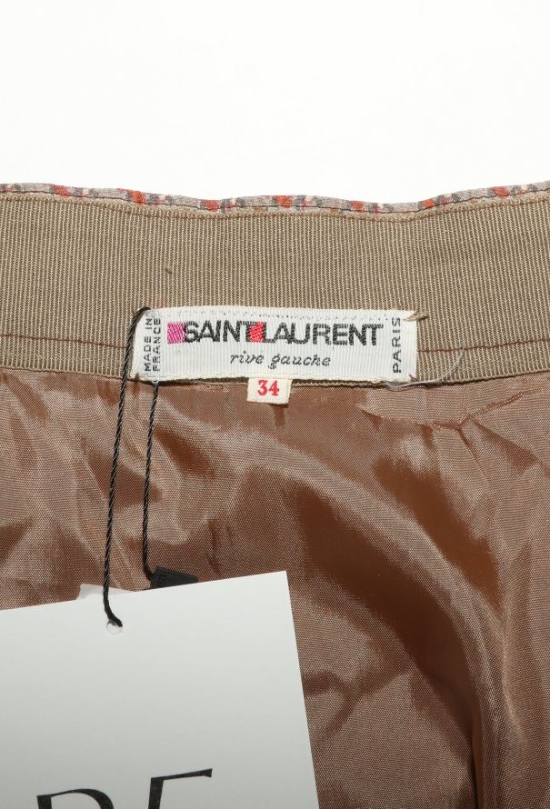 Saint Laurent S/S 1978 Pleated Floral Skirt - 6