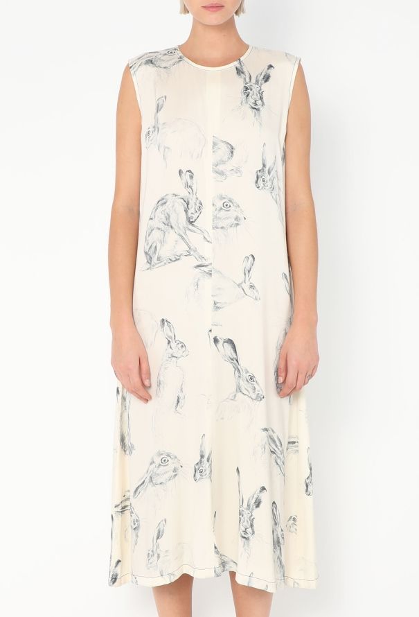 Céline F/W 2015 Wonderland White Silk Dress - 3