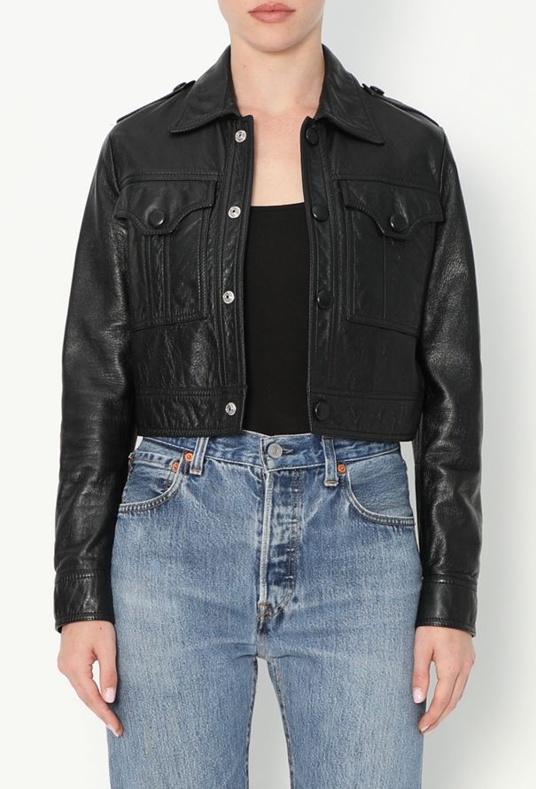 Céline S/S 2020 Cropped Lambskin Jacket - 1