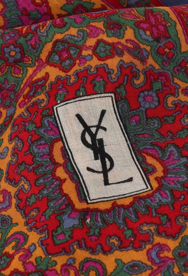 Saint Laurent '70s Floral Colorblock Scarf - 5