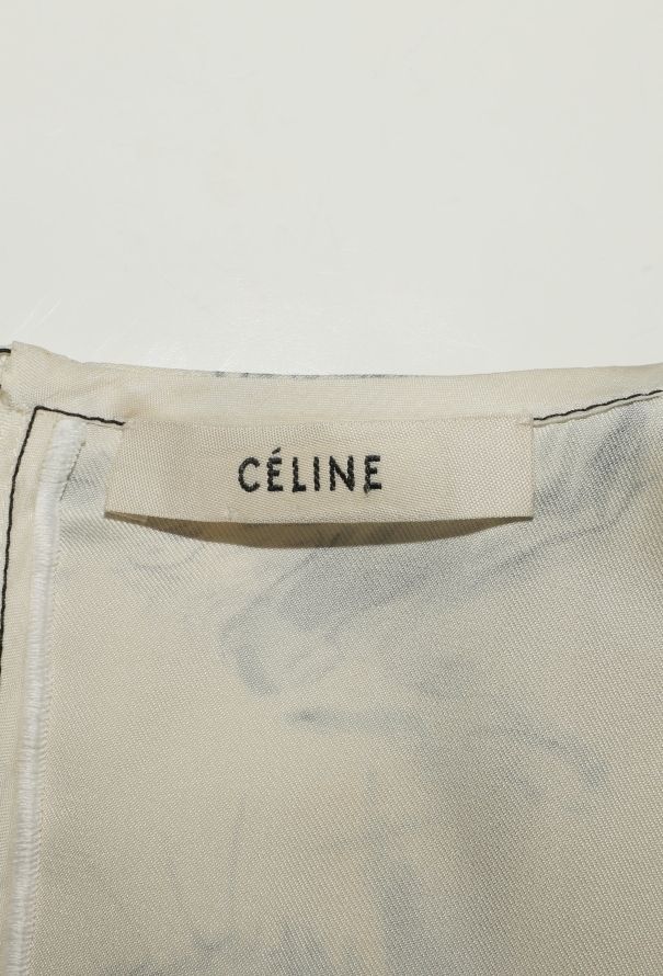 Céline F/W 2015 Wonderland White Silk Dress - 6