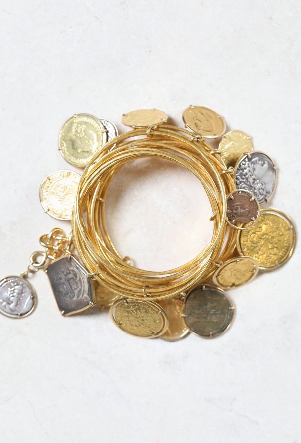 Vintage Fine Jewelry Set of 16 Coin Charm Bracelets, owned by Elizabeth Taylor - 7