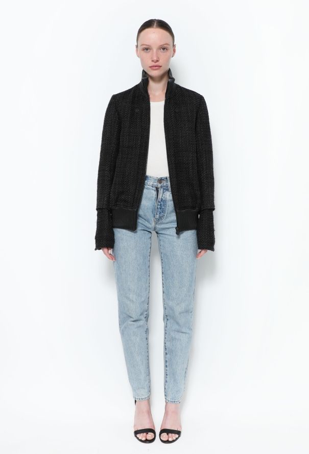 Chanel Tweed 'CC' Bomber Jacket - 2