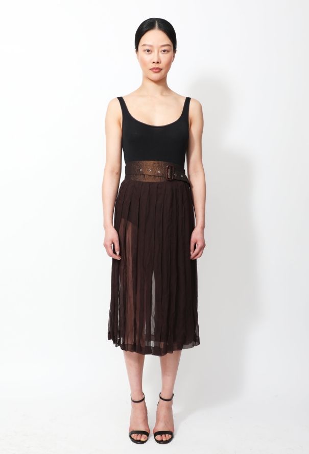 Jean Paul Gaultier '90s Belted Silk Wrap Skirt - 1