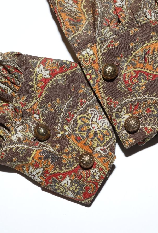 Chloé '80s Paisley Print Silk Blouse - 7