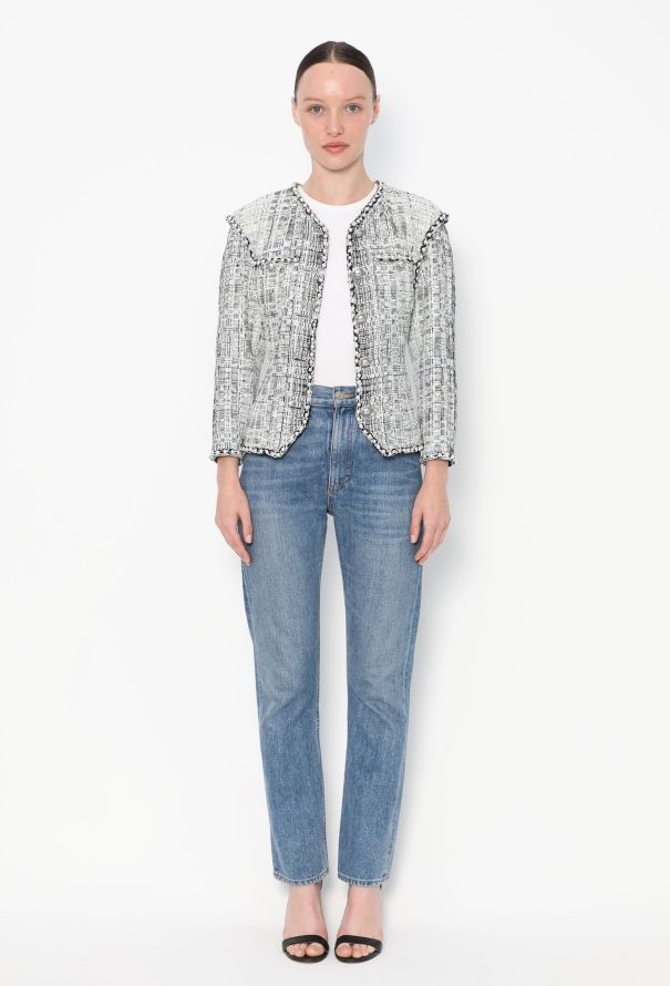 Chanel STUNNING Pearl Trim Lesage Jacket - 2
