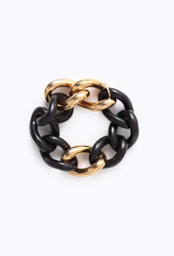Modern Fine Jewelry 18k Yellow Gold & Ebony Bracelet - 1