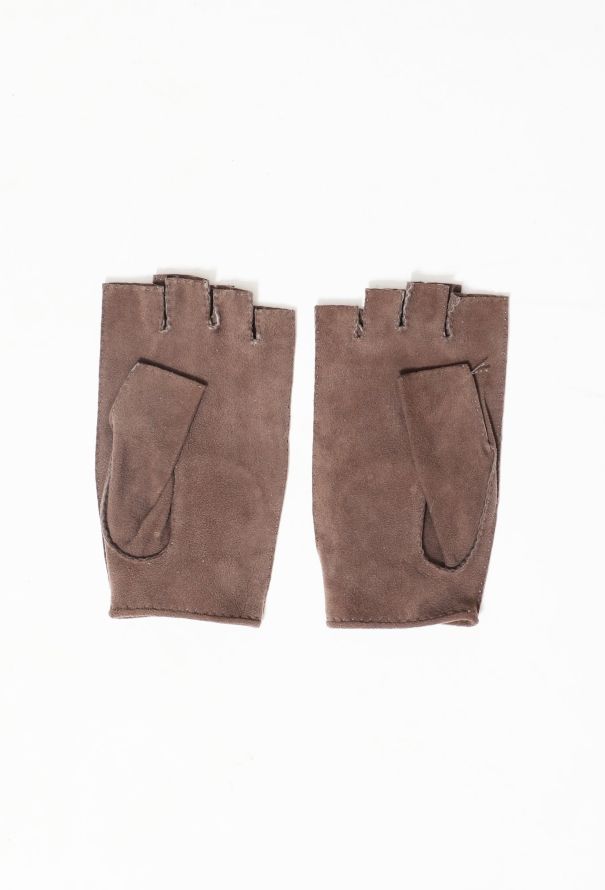 Hermès Suede Fingerless Gloves - 2