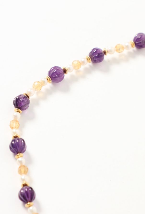 Amethyst Beaded Pearl Sautoir - 3