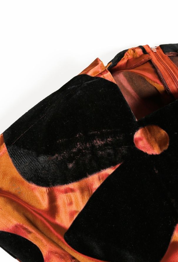 Comme des Garçons 2022 Velvet Floral Taffeta Dress - 5