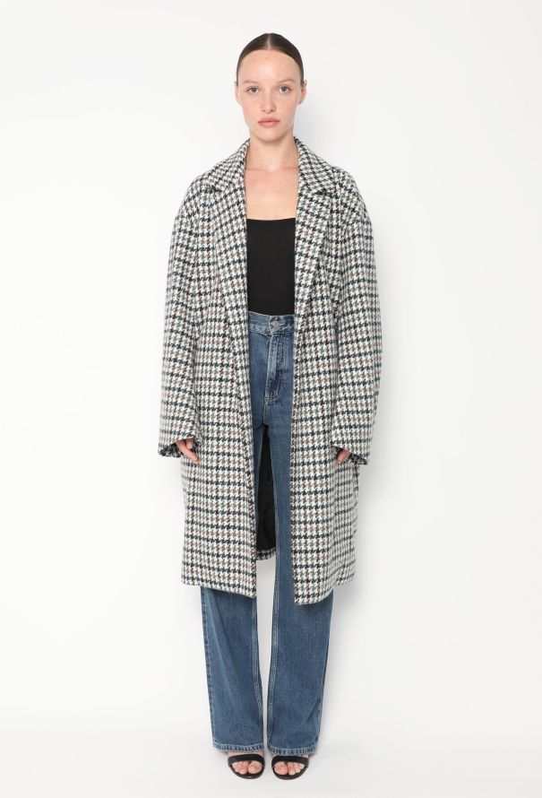 Loro Piana 2020 Belted Cashmere Houndstooth Coat - 2