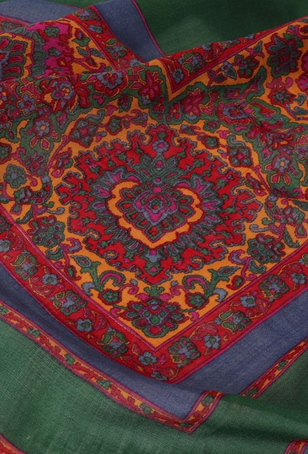 Saint Laurent '70s Floral Colorblock Scarf - 4