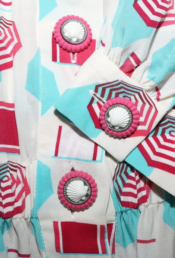 Chanel S/S 2019 Graphic Silk Dress - 7