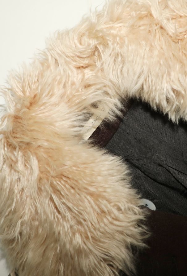 Balenciaga Pre-Fall 2011 Shearling Trim Peacoat - 8