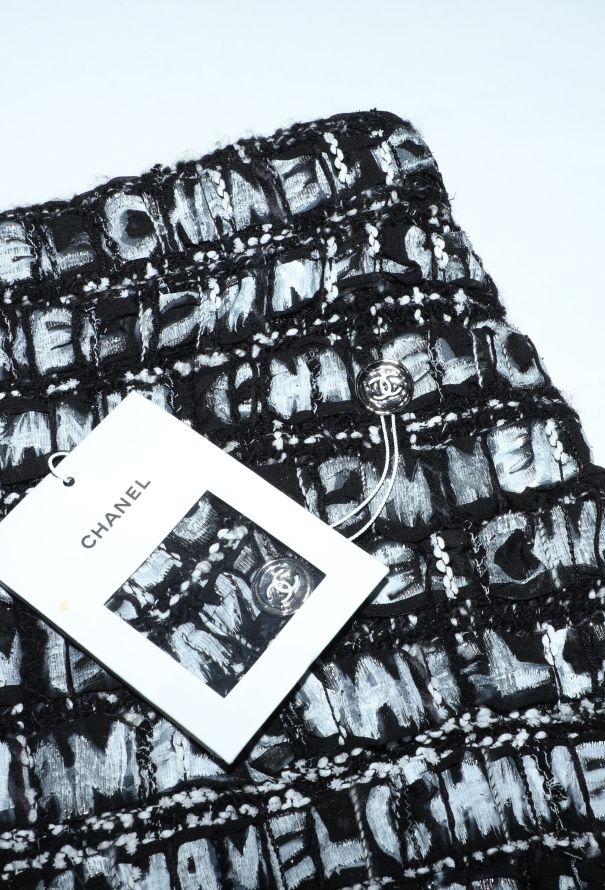 Chanel STUNNING Pre-Fall 2023 Dakar Hand-Painted Ribbon Skirt - 8