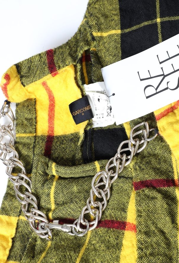 Comme des Garçons F/W 2000 Plaid Frayed Chainlink Vest - 6