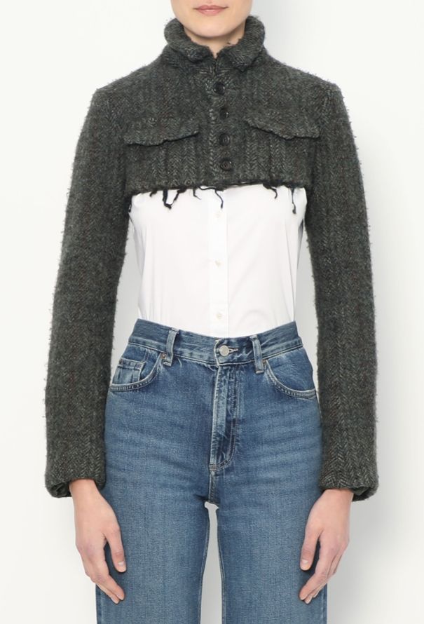 Comme des Garçons F/W 1994 Distressed Cropped Jacket - 4