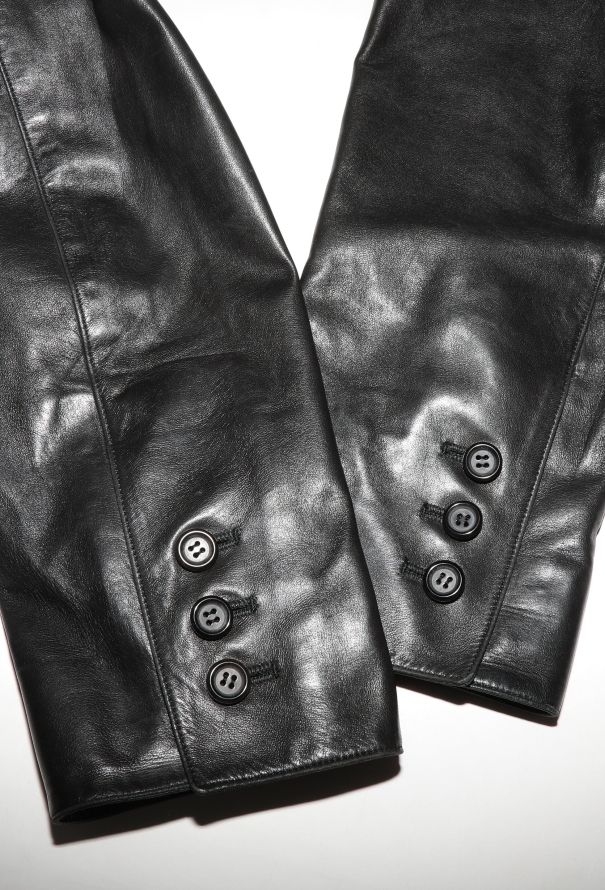 Saint Laurent Vintage Tailored Leather Blazer - 7