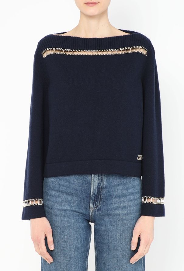 Chanel Resort 2020 Chainlink Cashmere Sweater - 1