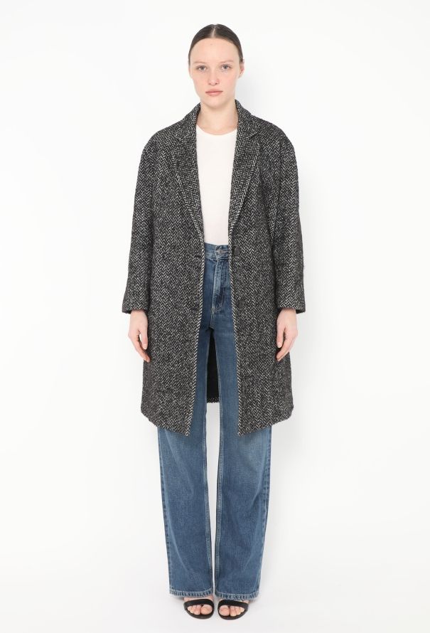 Dolce & Gabbana 2020 Chevron Wool Coat - 1