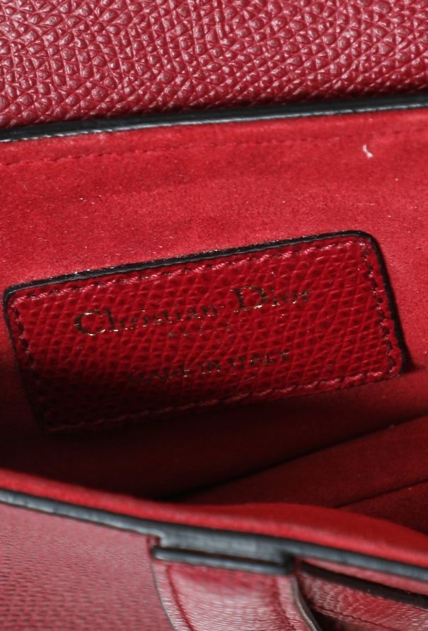 Dior Burgundy Mini Saddle Bag - 11