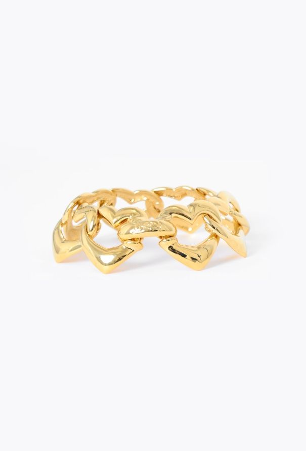 Saint Laurent Early '90s Chainlink Heart Bracelet - 3