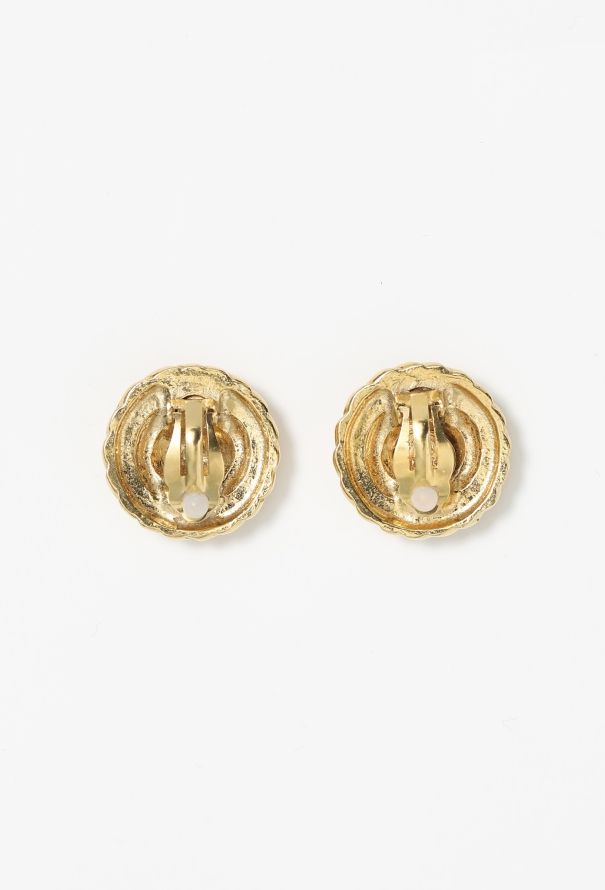 Chanel Vintage Spiral 'CC' Clip Earrings - 3