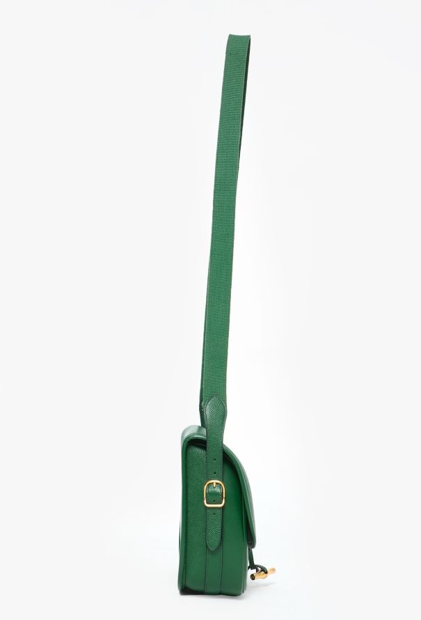 Hermès Vintage Green Bamboo Duffle Bag - 4